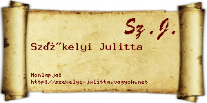 Székelyi Julitta névjegykártya